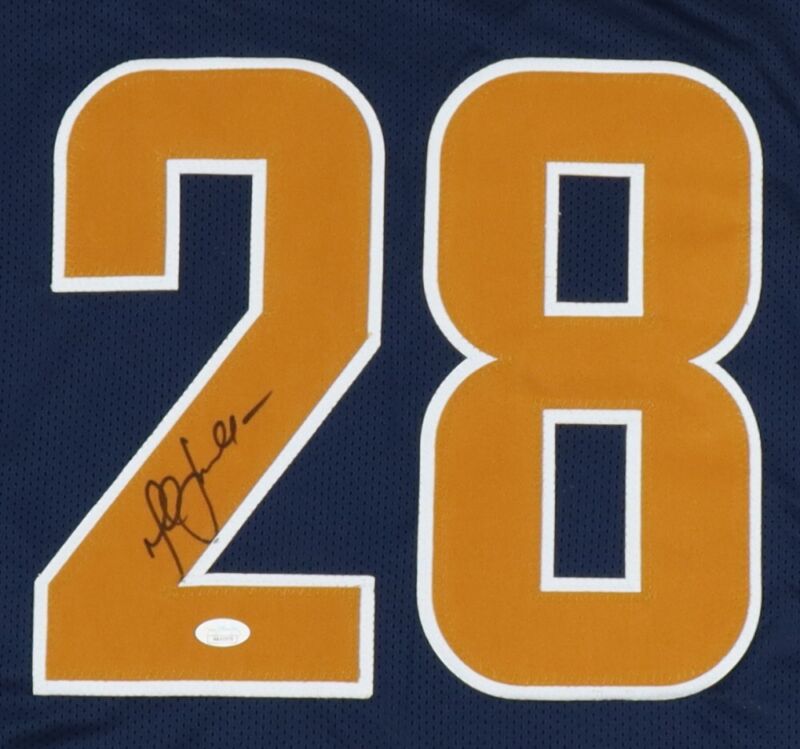 MARSHALL FAULK SIGNED AUTOGRAPHED ST LOUIS RAMS CUSTOM JERSEY JSA COA LA