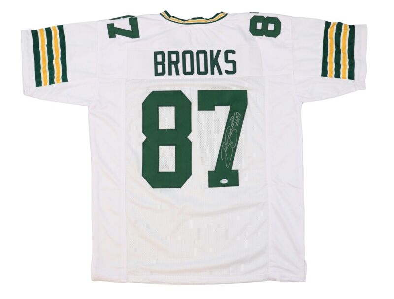 ROBERT BROOKS SIGNED AUTOGRAPHED GREEN BAY PACKERS CUSTOM JERSEY PSA COA