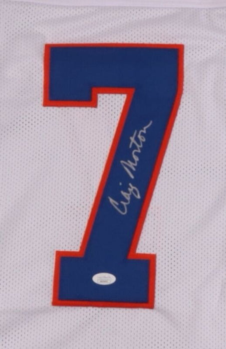 CRAIG MORTON SIGNED AUTOGRAPHED DENVER BRONCOS CUSTOM JERSEY JSA COA