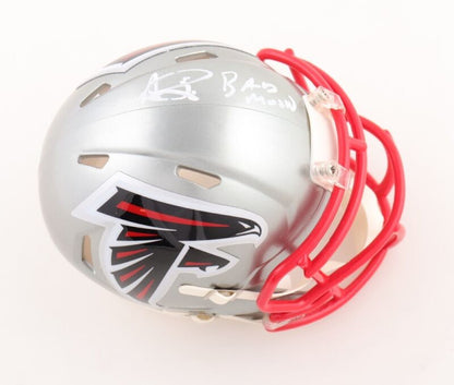 ANDRE RISON "BAD MOON" AUTOGRAPHED ATLANTA FALCONS FLASH MINI HELMET PSA COA