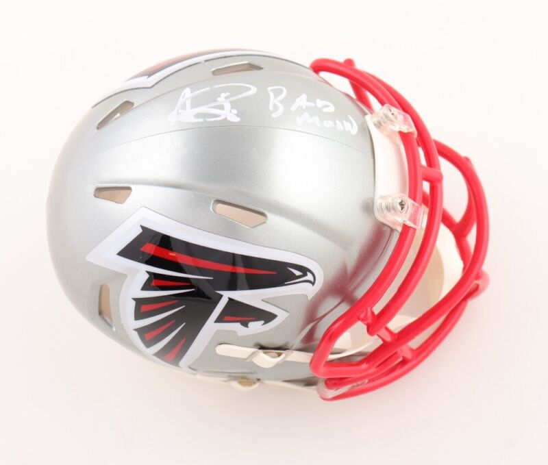 ANDRE RISON "BAD MOON" AUTOGRAPHED ATLANTA FALCONS FLASH MINI HELMET PSA COA