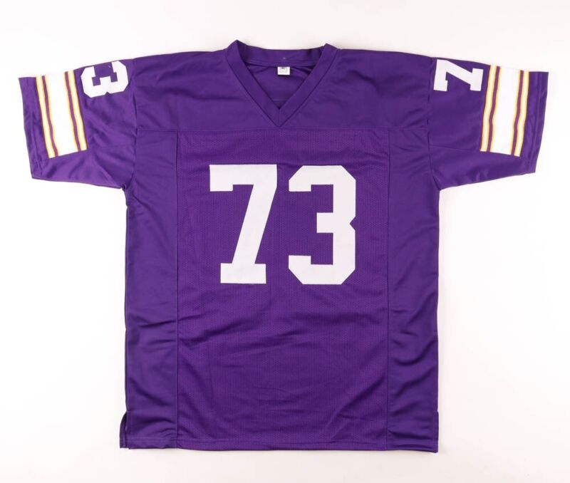 RON YARY SIGNED AUTOGRAPHED MINNESOTA VIKINGS CUSTOM JERSEY JSA COA