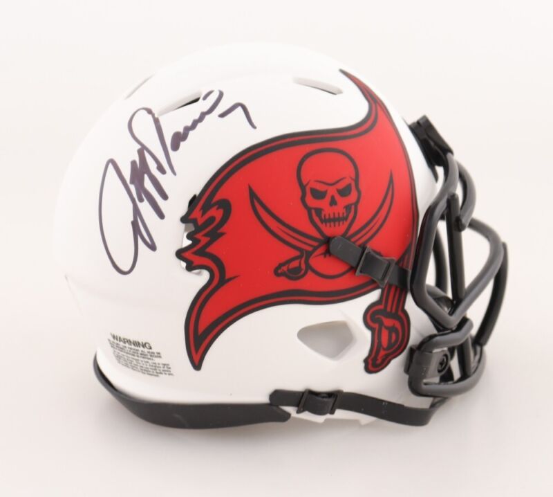 JEFF GARCIA AUTOGRAPHED TAMPA BAY BUCCANEERS LUNAR MINI HELMET PSA COA