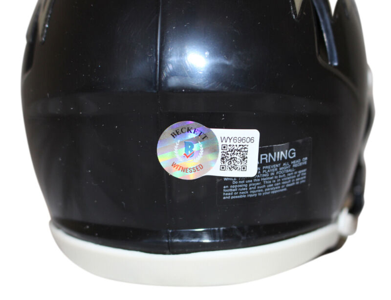 Kyle Hamilton Autographed/Signed Baltimore Ravens Mini Helmet Beckett 38673