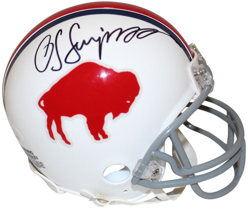 O.J. Simpson Autographed Buffalo Bills VSR4 1965-73 Mini Helmet JSA 36660