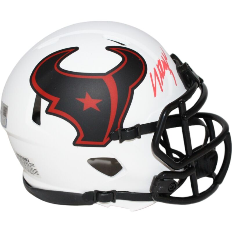CJ Stroud Autographed Houston Texans Lunar Mini Helmet FAN 42580