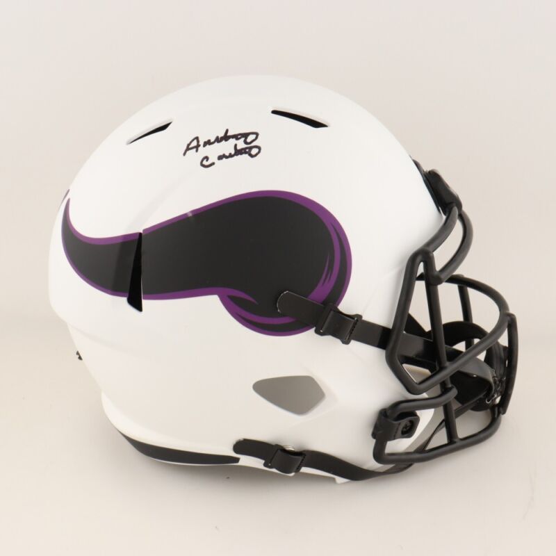 ANTHONY CARTER AUTOGRAPHED MINNESOTA VIKINGS LUNAR SPEED REPLICA HELMET JSA COA