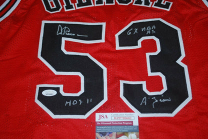 ARTIS GILMORE BULLS COLONELS Denver Nuggets autographed signed JERSEY (JSA COA)