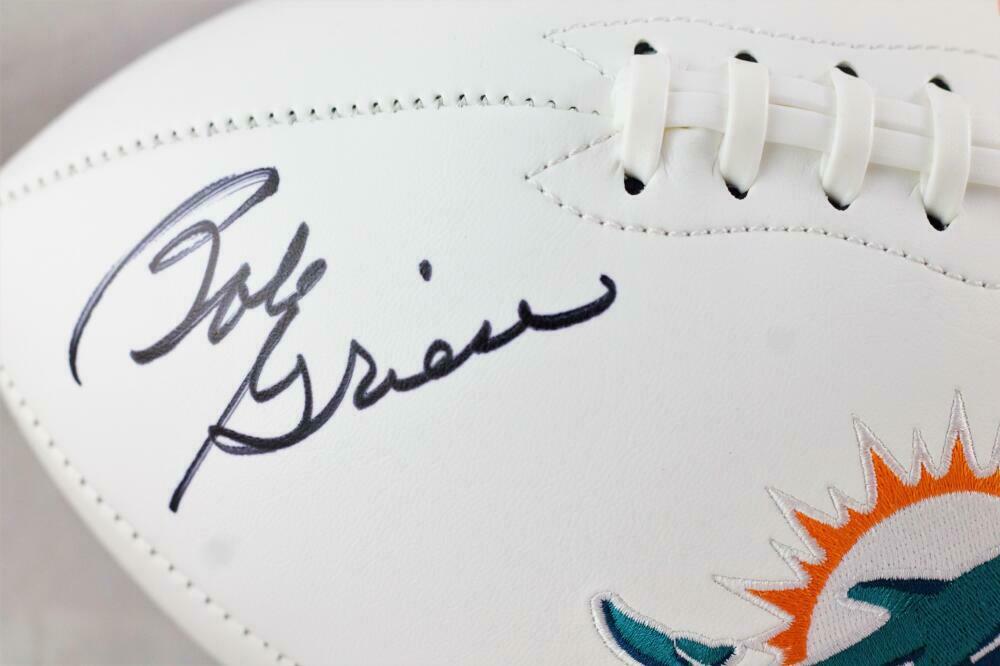 Bob Griese Miami Dolphins Signed Miami Dolphins Logo Football with HOF (JSA COA)