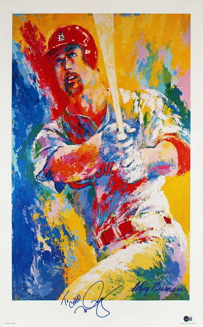Mark McGwire St. Louis Cardinals Signed 24x36 LeRoy Neiman Lithograph #BA75015 (BAS COA)
