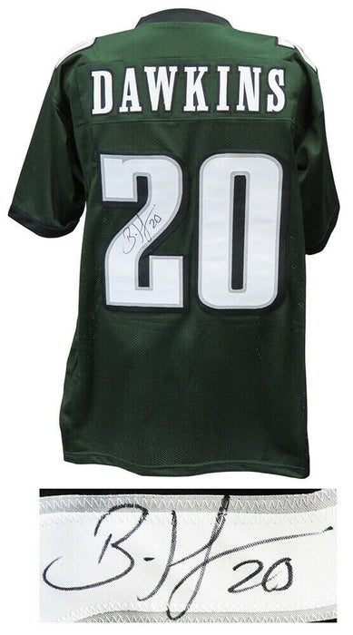 Brian Dawkins Philadelphia Eagles Signed Green Custom Football Jersey (SCHWARTZ)