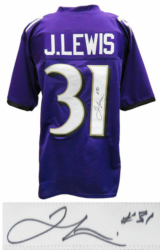 Ray Lewis Autographed Baltimore White Custom Football Jersey - BAS