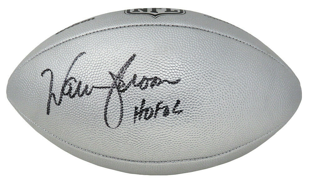 Warren Moon Indianapolis Colts Signed Wilson Duke Silver NFL F/S Replica Football w/HOF'06 SCHWARTZ (Baltimore)
