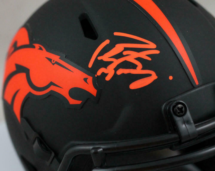 Peyton Manning Denver Broncos Signed Eclipse Mini Helmet (FAN COA)