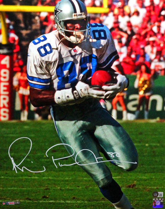 Michael Irvin Autographed Dallas Cowboys Running w/ Ball 16x20 HM Photo-BAS COA