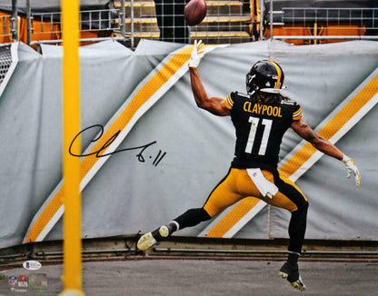 Chase Claypool Pittsburgh Steelers Signed Steelers 16x20 FP Black Jersey Photo (BAS COA)