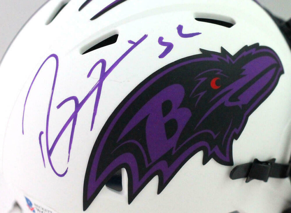 Ray Lewis Baltimore Ravens Signed Lunar Mini Helmet (BAS COA)