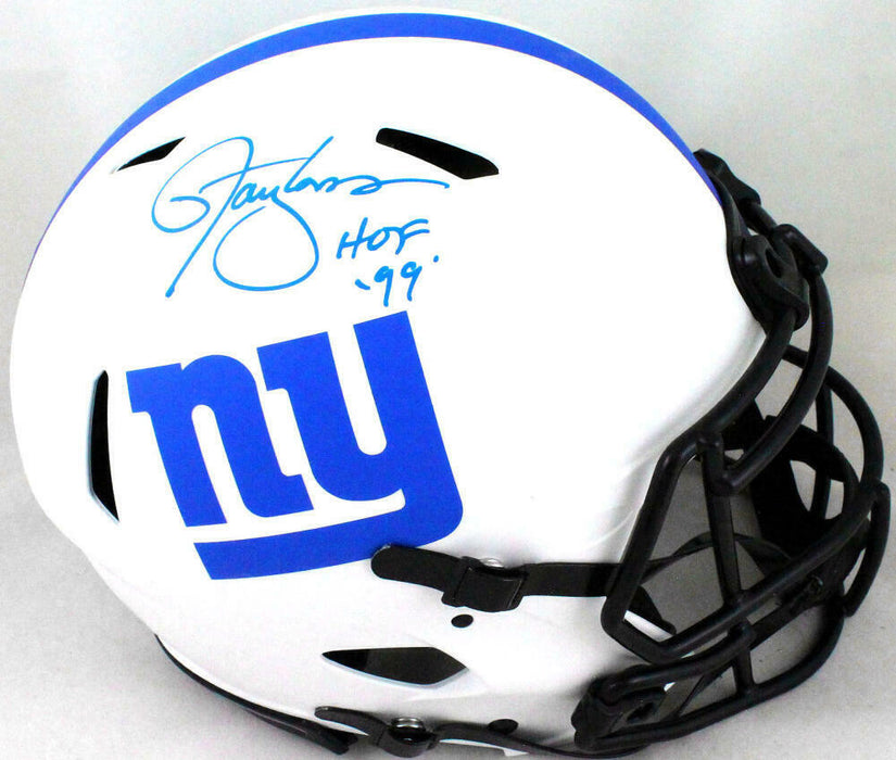 Lawrence Taylor New York Giants Signed Giants Authentic Lunar Full-sized Helmet with HOF *Blue (BAS COA)