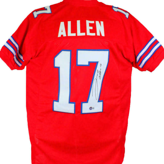 Josh Allen Autographed Red Pro Style Jersey (BAS COA)