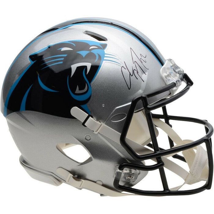 CHRISTIAN McCAFFREY Carolina Panthers Signed Speed Authentic Helmet (FAN COA)