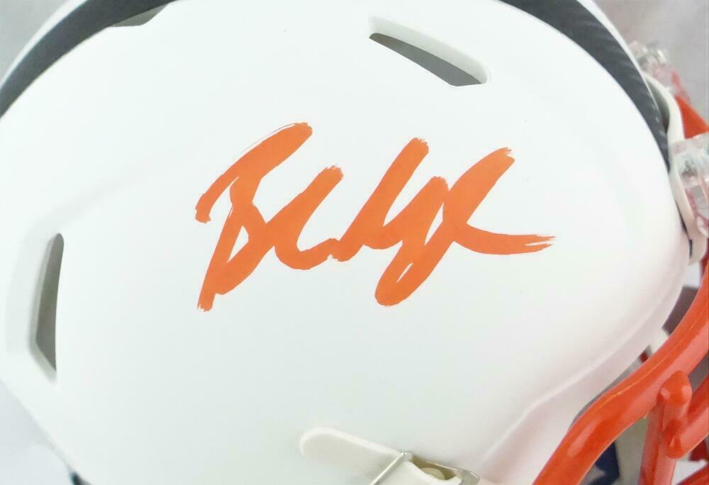 Baker Mayfield Cleveland Browns Signed Flat White Mini Helmet (BAS COA)