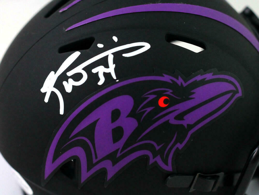 Ricky Williams Baltimore Ravens Signed Eclipse Mini Helmet (BAS COA)