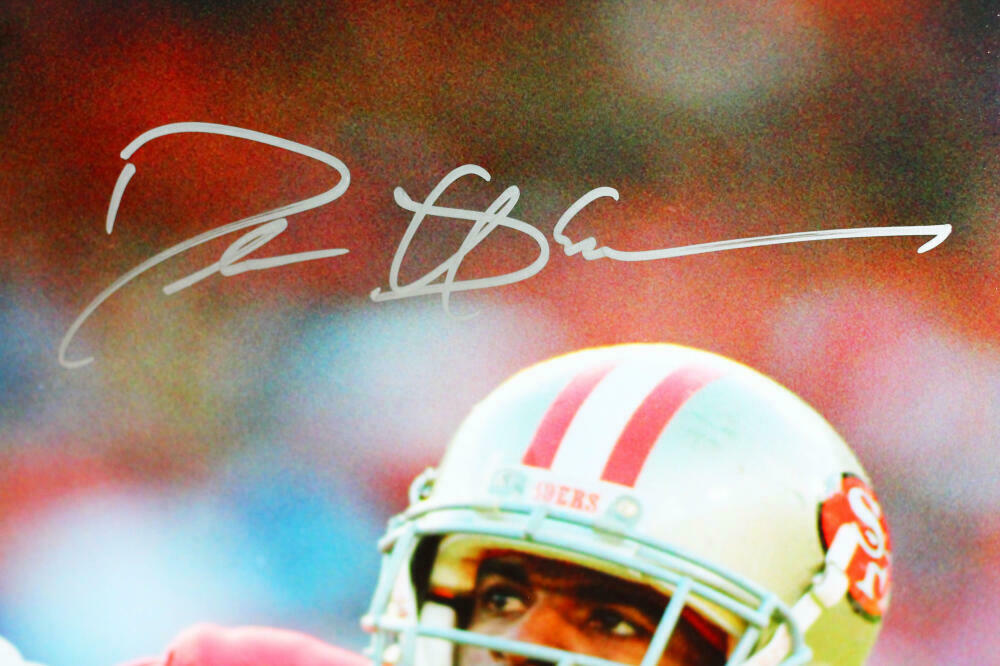 Deion Sanders San Francisco 49ers Signed 49ers 16x20 Close Up HM Photo *Silver (BAS COA)