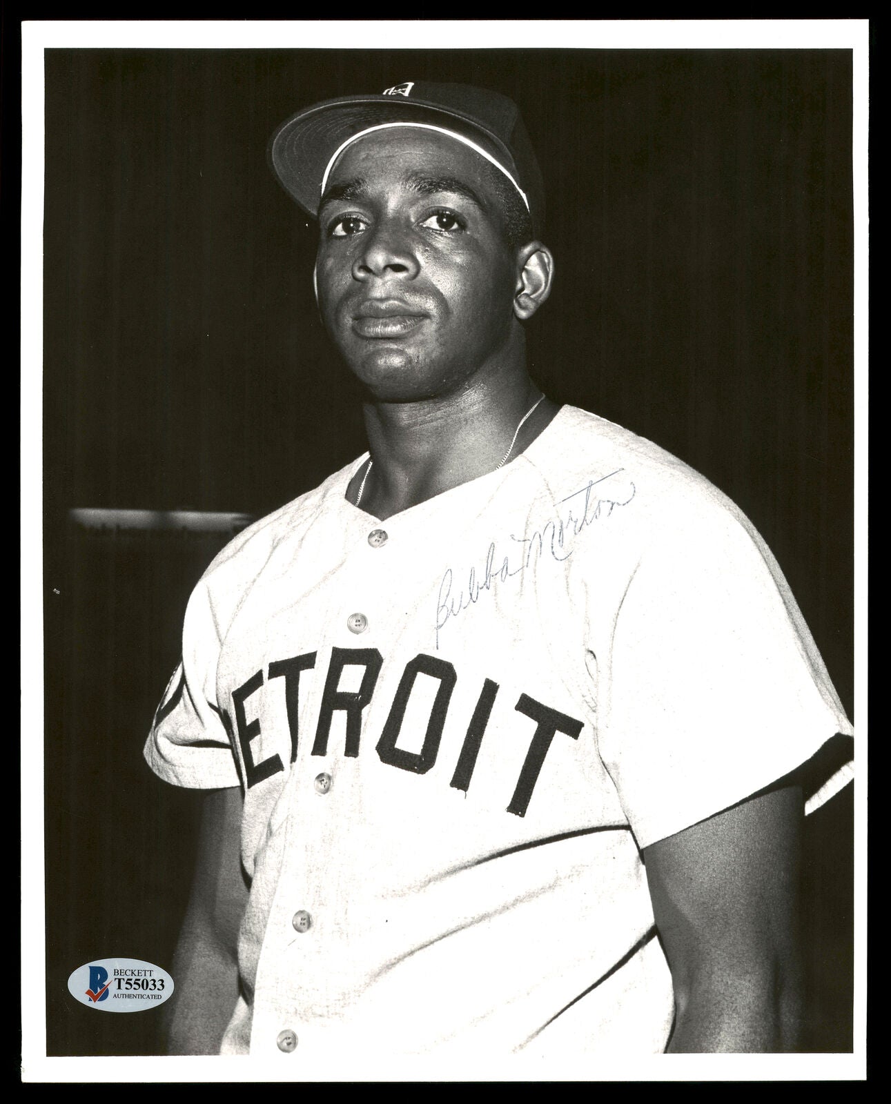 Bubba Morton Autographed Detroit Tigers 8x10 Photo Tigers Vintage Signature 55033 (BAS COA)