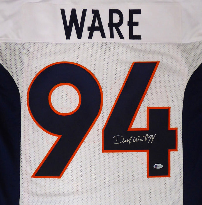 DEMARCUS WARE DENVER BRONCOS AUTOGRAPHED SIGNED WHITE JERSEY 179064 (BAS COA)