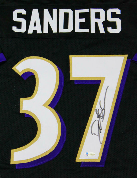 Deion Sanders Baltimore Ravens Signed Black Pro Style Jersey (BAS COA)