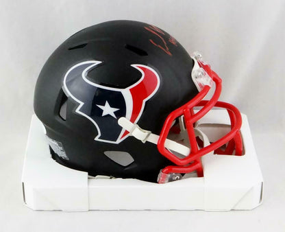 Earl Campbell Houston Texans Signed Flat Black Mini Helmet w/ HOF (JSA COA)