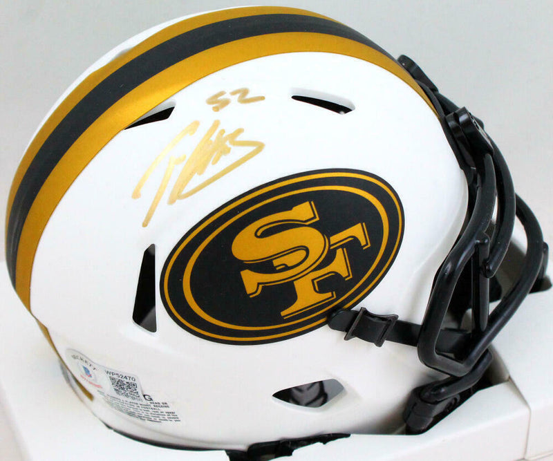Patrick Willis San Francisco 49ers Signed SF 49ers Lunar Speed Mini Helmet (BAS COA)