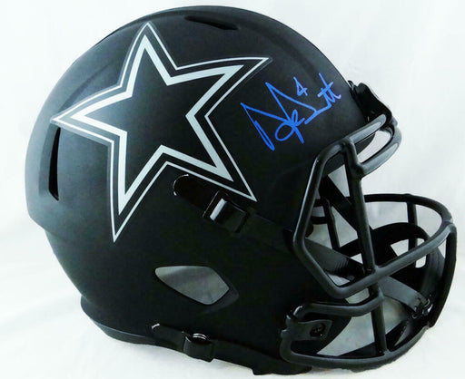 DAK PRESCOTT SIGNED DALLAS COWBOYS FS LUNAR ECLIPSE SPEEDFLEX HELMET  BECKETT COA