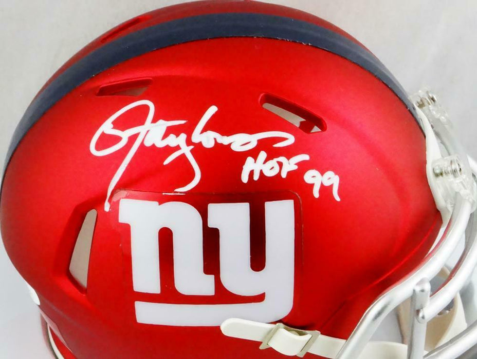 Lawrence Taylor New York Giants Signed New York Giants Blaze Mini Helmet with HOF *White (JSA COA)