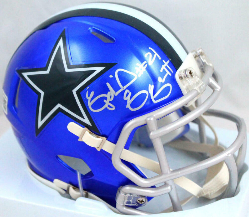 Ezekiel Elliott Autographed Dallas Cowboys Flash Speed Mini Helmet-(BAS COA)