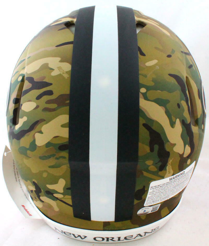 Michael Thomas New Orleans Saints Signed Saints Authentic Camouflage Full-sized Helmet (BAS COA)