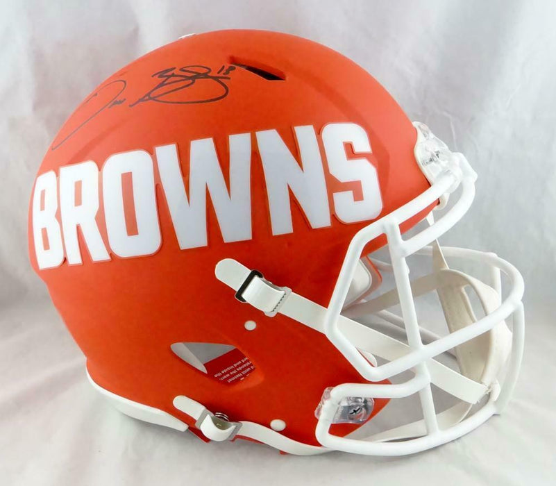 Odell Beckham Cleveland Browns Signed F/S AMP Speed Authentic Helmet (JSA COA)