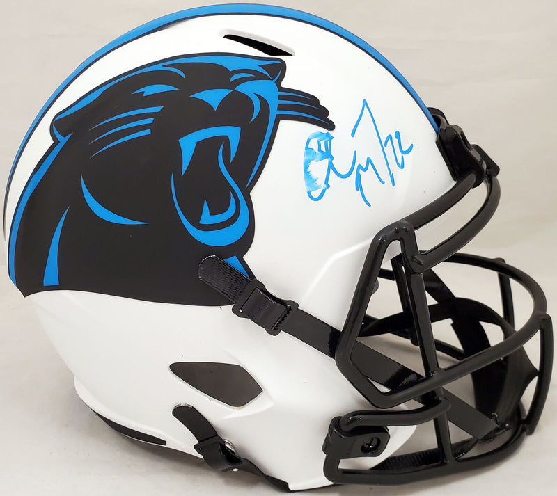 Christian McCaffrey Carolina Panthers Lunar Eclipse Full Size Helmet (BAS COA)
