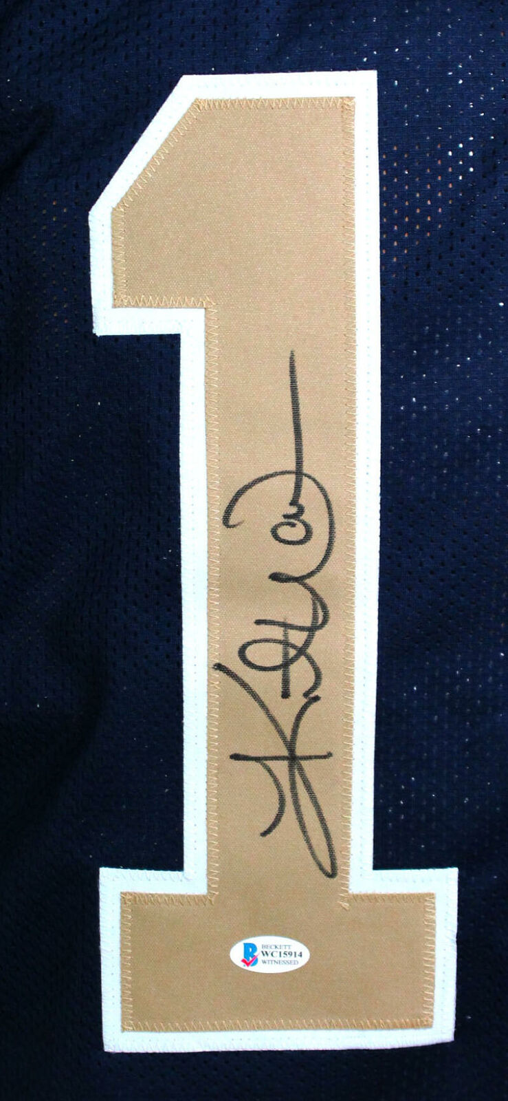 Kurt Warner Los Angeles Rams Signed Blue/Gold Pro Style Jersey *1 BAS COA (St. Louis)