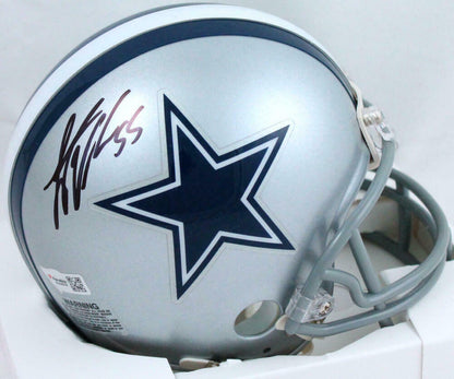 Leighton Vander Esch Autographed Dallas Cowboys Mini Helmet- FAN COA