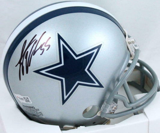 Leighton Vander Esch Autographed Dallas Cowboys Mini Helmet- FAN COA