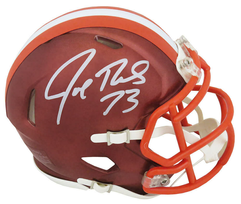 Joe Thomas Cleveland Browns Signed FLASH Riddell Speed Mini Helmet (SS COA)