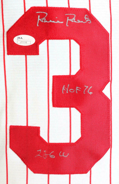 Robin Roberts Philadelphia Phillies Signed Phillies Pinstripe Majestic Jersey with 2 Insc *3 (JSA COA)