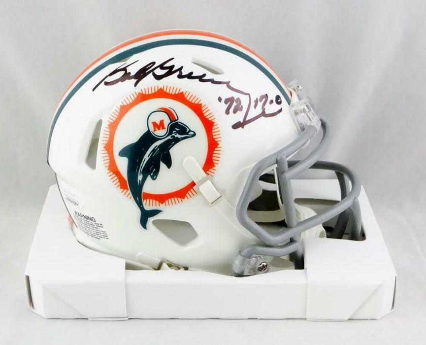 Bob Griese Miami Dolphins Signed Miami Dolphins 1966 TB Speed Mini Helmet with Insc (JSA COA)