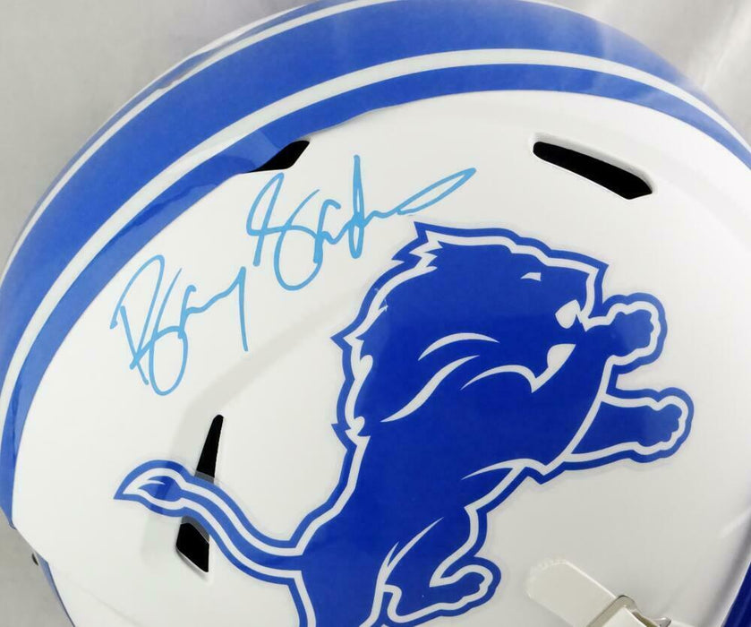 Barry Sanders HOF Autographed Detroit Lions Flat White Authentic Full-Size  Football Helmet - BAS COA