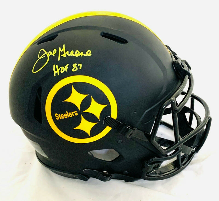 Joe Greene Pittsburgh Steelers Signed Steelers Full-sized Eclipse Authentic Helmet with HOF 87 #WD64744 (BAS COA)