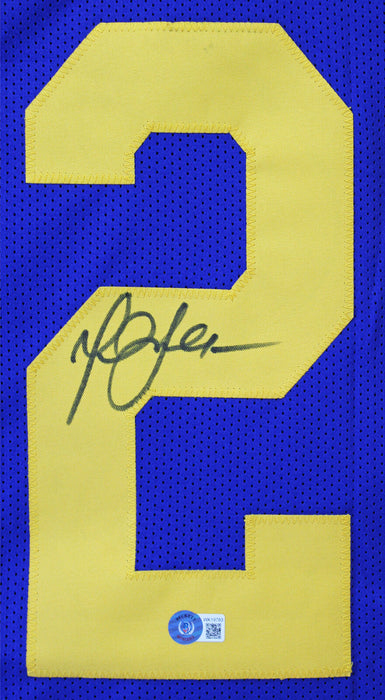 Marshall Faulk St. Louis Rams Signed Blue Jersey Autographed BAS COA (Los Angeles)