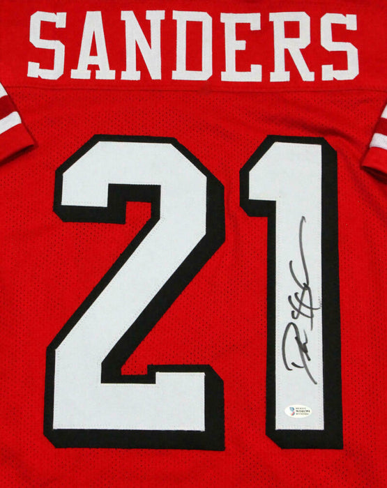 En expansión dígito lunes Deion Sanders San Francisco 49ers Signed Red Pro Style Jersey *1 *Blac —  Ultimate Autographs