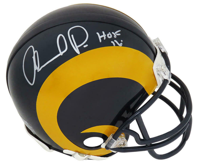 Orlando Pace Los Angeles Rams Signed Throwback Riddell Mini Helmet w/HOF'16 SCHWARTZ (St. Louis)