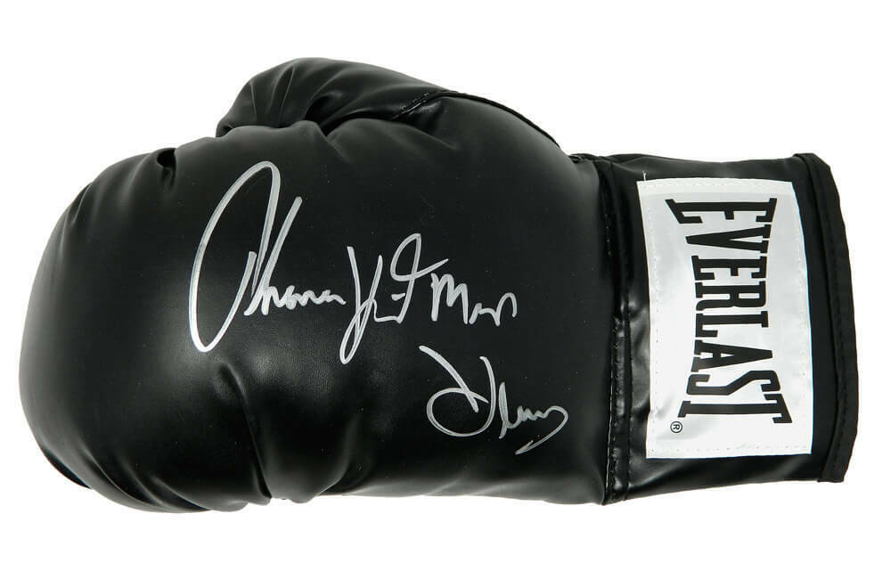 THOMAS HEARNS Signed Everlast Black Boxing Glove w/Hitman (SS COA)